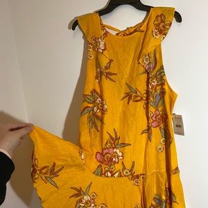 Free People BRAND NEW Yellow Tunic Shirt with Tags